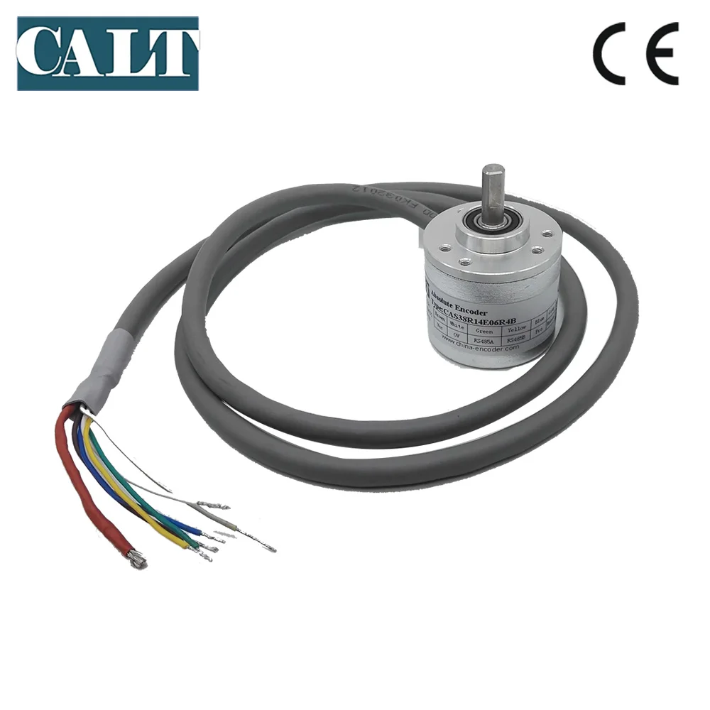 CALT CAS38 6mm Shaft RS485 Output Single Lap Absolute Encoder 14bit 16384 High Resolution