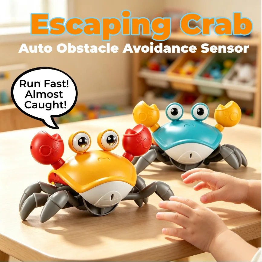 Interactive Dancing Crab Toy for Babies Crawling Escape Fun Toy Perfect Birthday Thanksgiving Christmas Gift for Toddlers