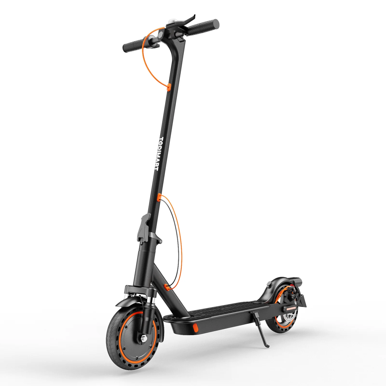 TODIMART T6: patinete eléctrico plegable para adultos, ideal para desplazamientos urbanos, con suspensión delantera, pantalla LCD y control