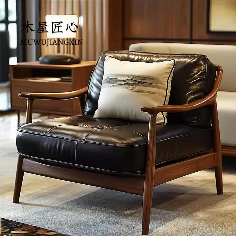 Divano singolo in noce nera