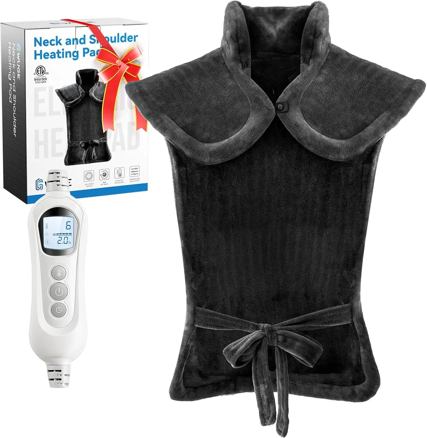 

Large Weighted Heating Pad for Neck, Shoulder & Back Pain Relief, FSA HSA Eligible, ETL Certified