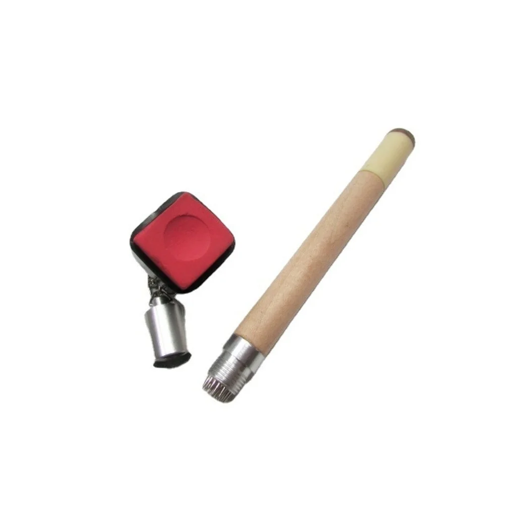 

Wooden Chalk Case Red Yellow Billiard Chalk Holder Integrated Tip Pick Compact Portable Design Lightweight Build