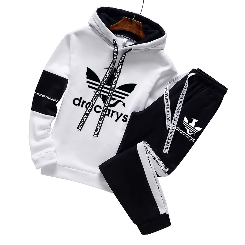 2024 Winter Hoodie Sets Men Tracksuit Casual Hoodies Sweatshirt Piece Set Male Pullover Hoody Fashion Streetwear Clothes Hoodies