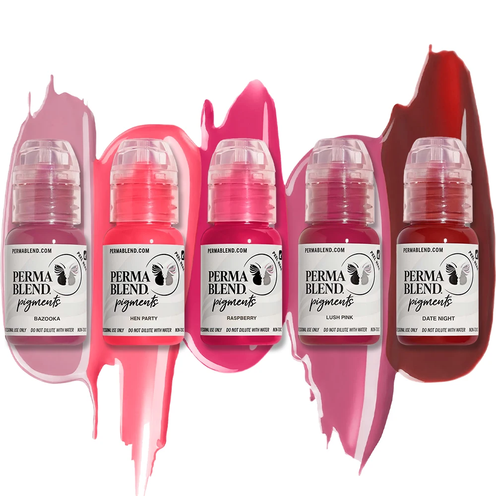 15ML 5 Colors Lip Tattoo Ink for Semi Permanent Makeup Nano Lips Microblading Pigment Beauty Health Tattoo Supplies
