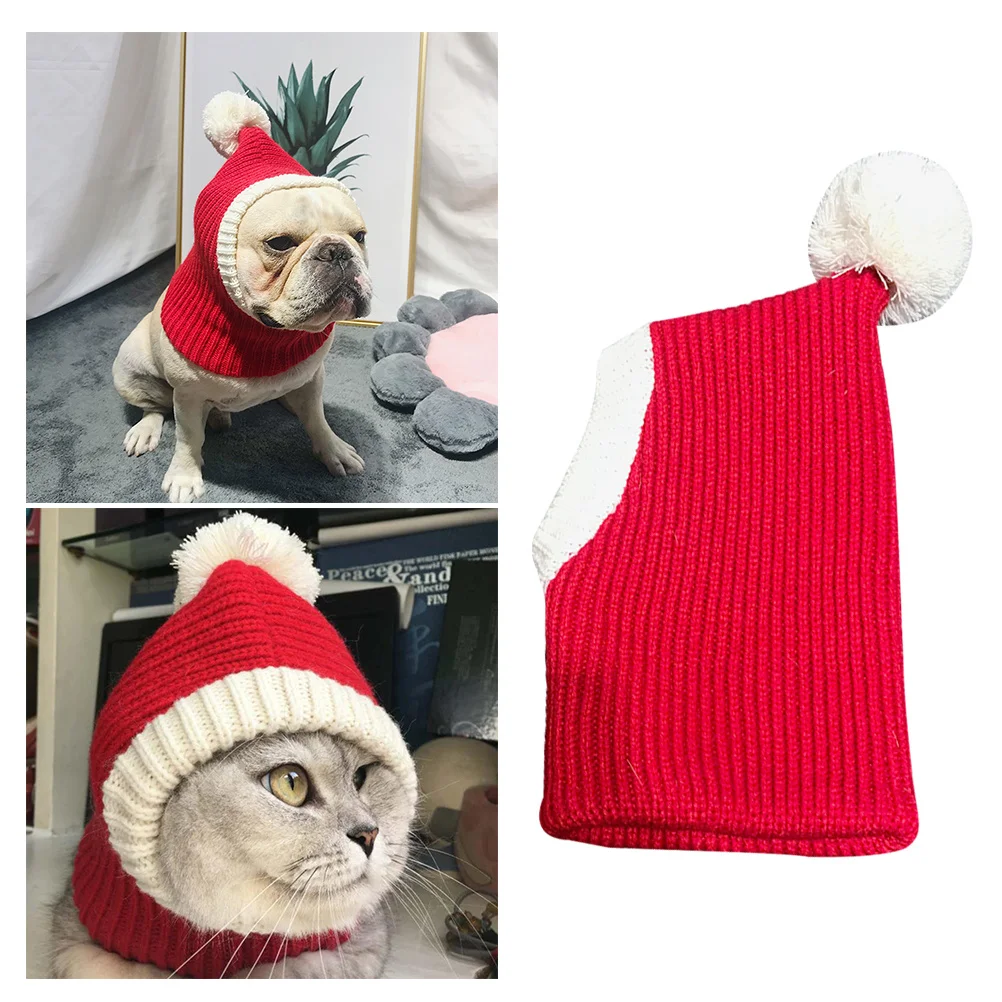 

Pet Warm Hat Christmas Style Red M Premium Material Gentle on Skin Dog Puppy Adorable Look Great for Parades Photos