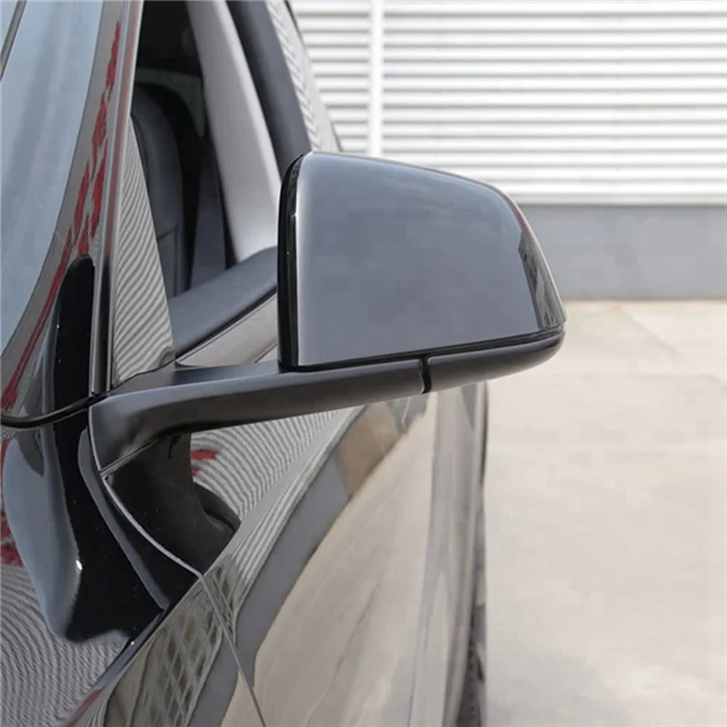 

Black Car Rearview Mirror Cover Side Door Mirror Cover Cap For Tesla Model 3 2021-2023 Accessories