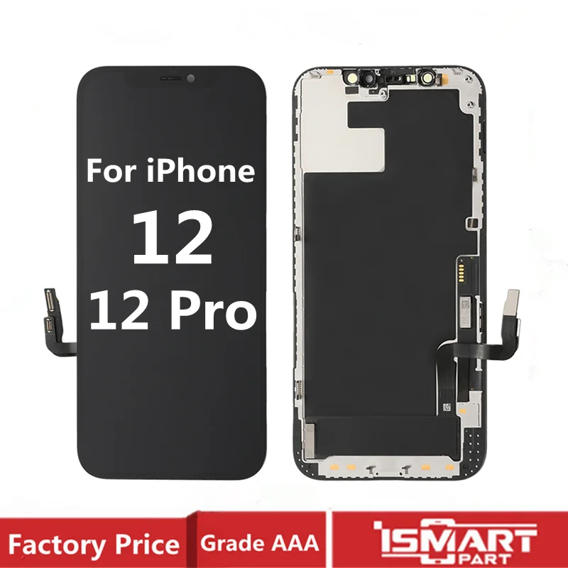 For iPhone 12 LCD Screen Replacement Soft OLED For iPhone 12 Pro LCD Stencil 12Pro Display Touch Screen Digitizer Assembly Parts