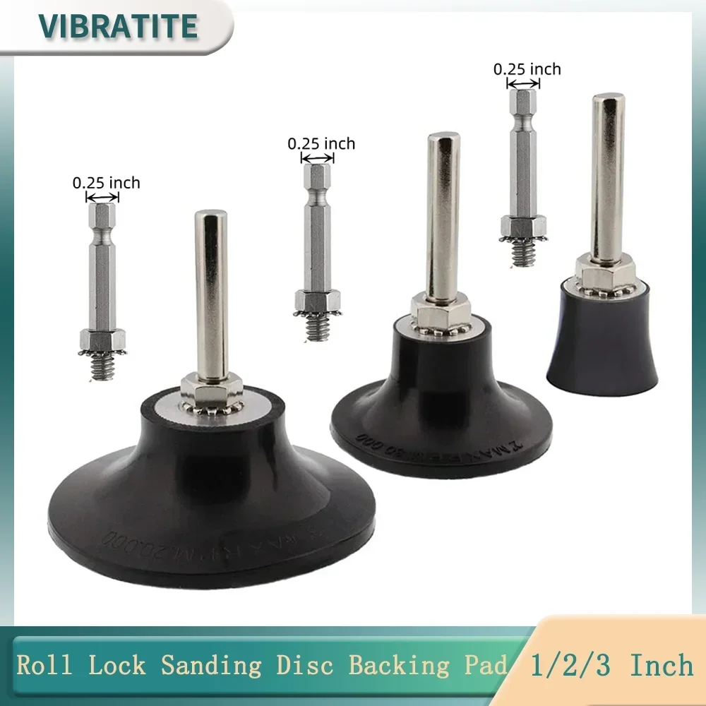 1/2/3 Zoll 50MM Roll-Lock Schleifscheiben-Halterung 1/4 Zoll Schaft Schleifwerkzeuge & Schleifmaschinen-Zubehör 6MM & 6,35MM Gewinde