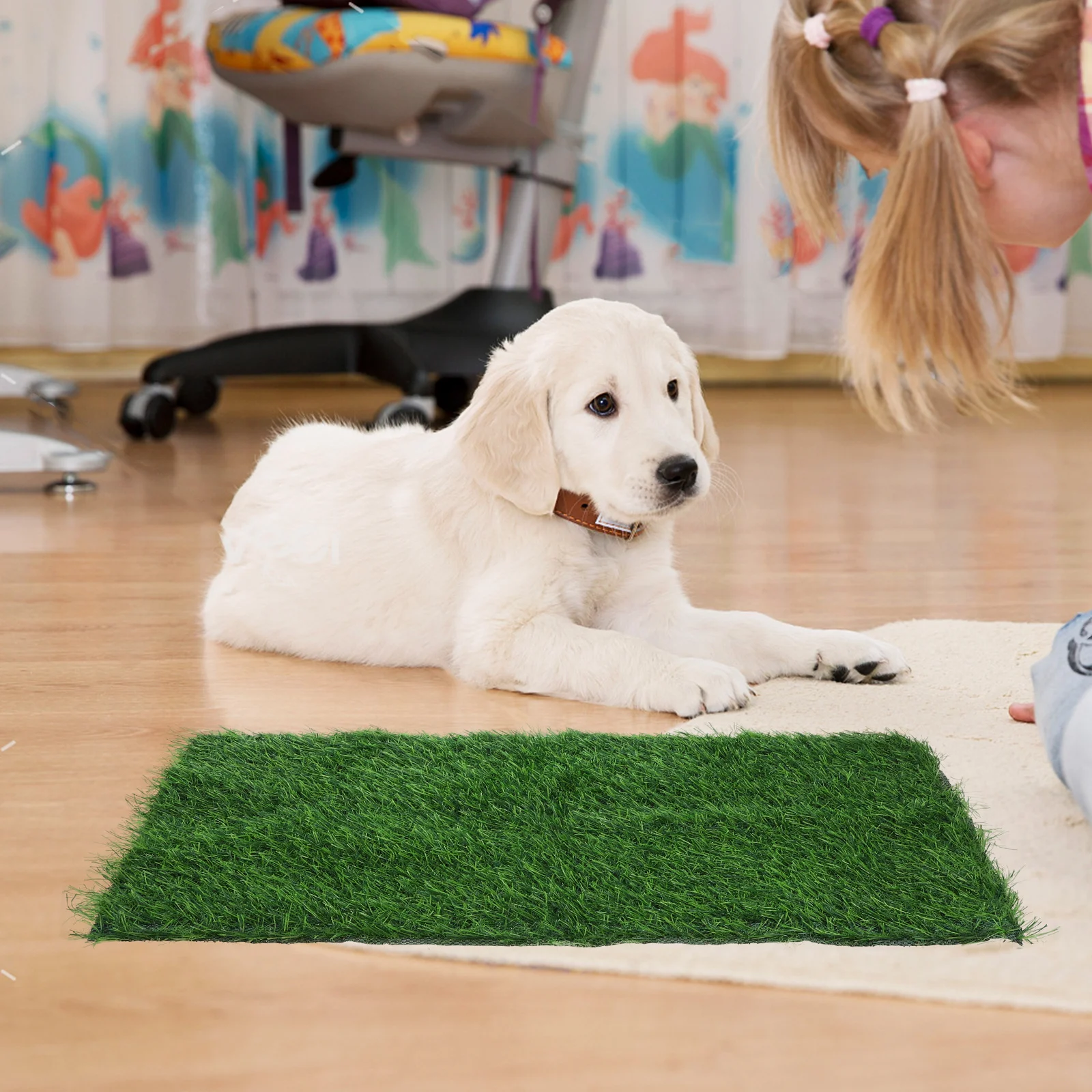 

Reusable Dog Simulation Grass Pee Pad Soft Artificial Turf Indoor Outdoor Potty Training Washable Fake Grass Mat for Pets