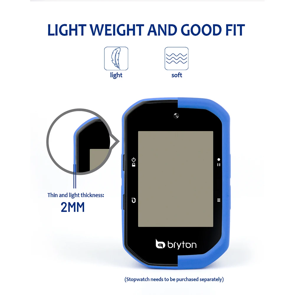 Bryton S500 Case Bike Bicycle GPS Computer Silicone Cover Cartoon Rubber Protective Case With HD Film (For Bryton Rider S500)