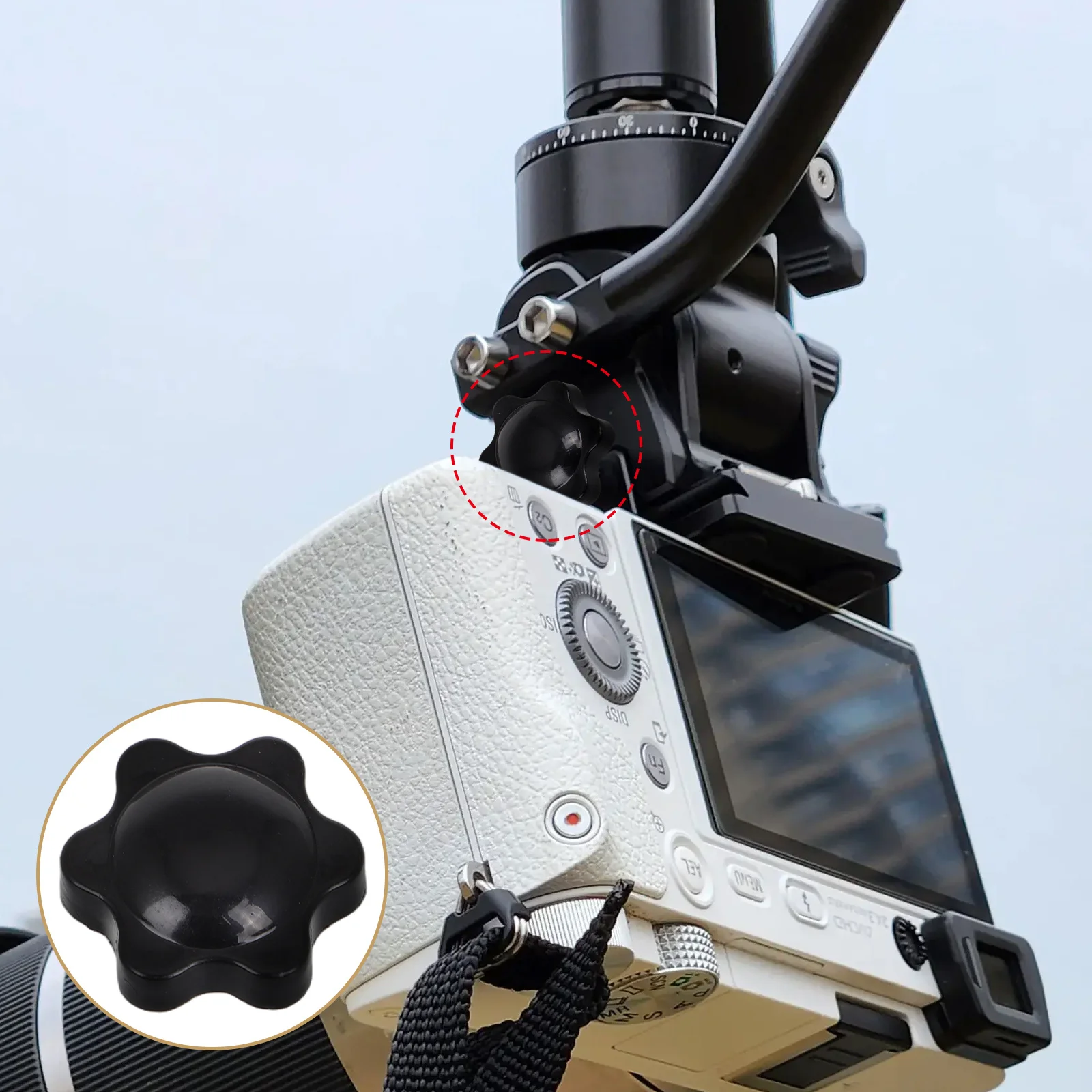 

20Pcs Plum Blossom Nuts Plastic Hexagon Head Star Knobs for Machine Adjustment Clamping Handle Threaded Knob Grip