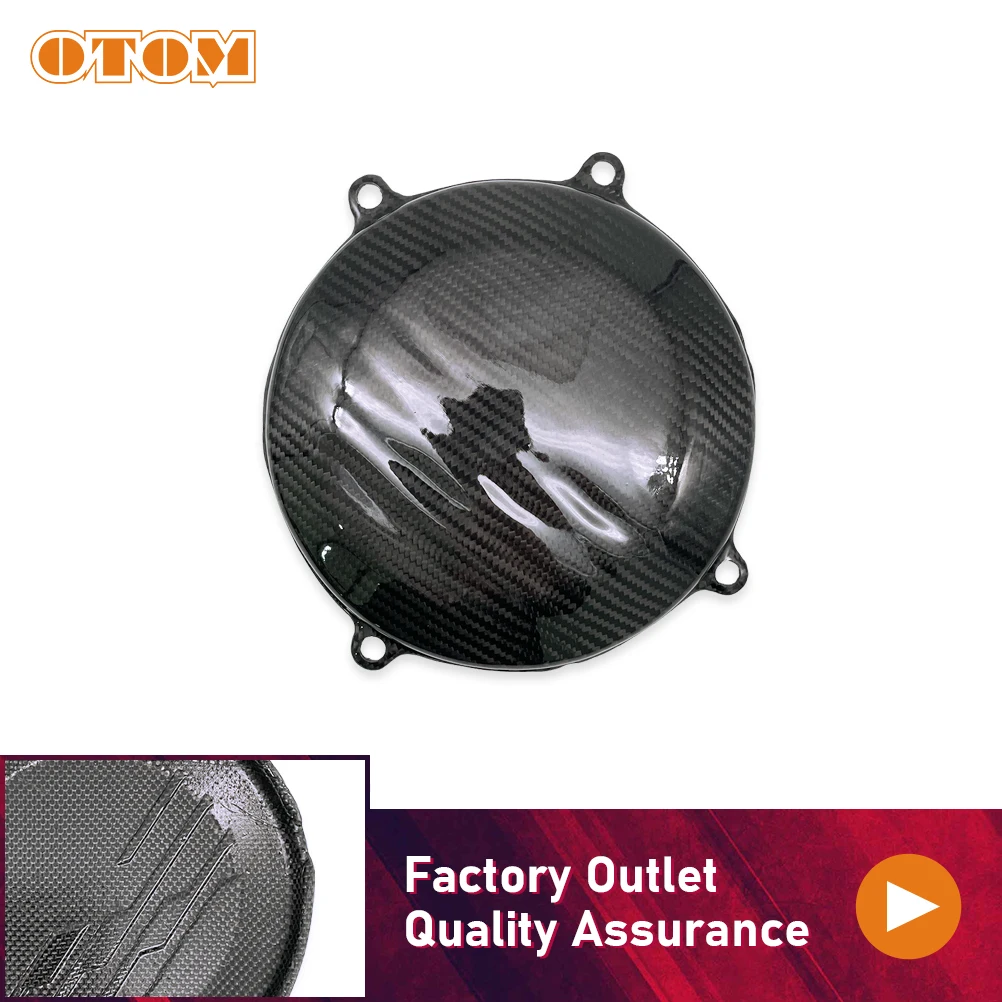 

OTOM For KAWASAKI 2019-2020 Motorcycle Reinforced Clutch Cover Carbon Fiber Engine Protection Guard KX450F KX-F 450 Dirt Bike