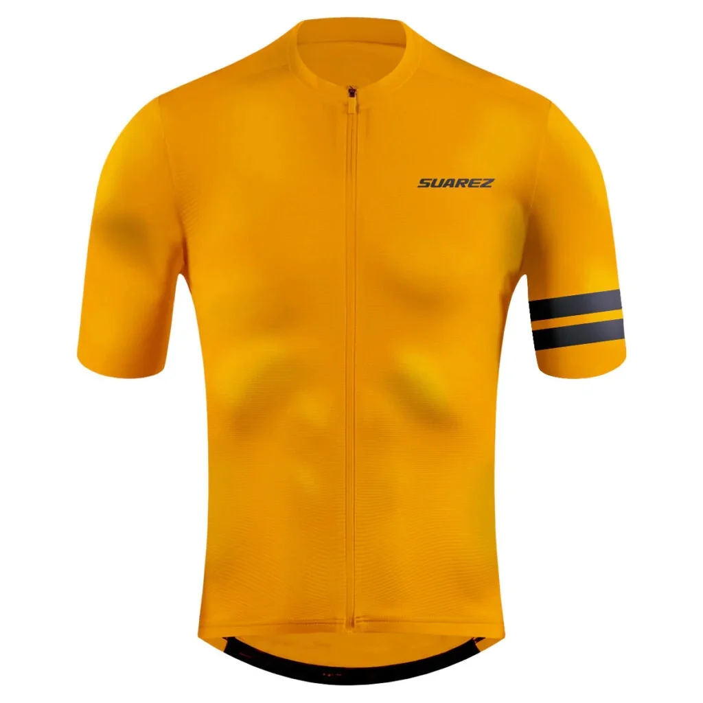 Summer Cycling Men\'s Yellow Short Sleeve Jerseys Ropa Ciclismo Maillot Hombre Mountain Bike T-Shirts Sportswear Breathable Tops