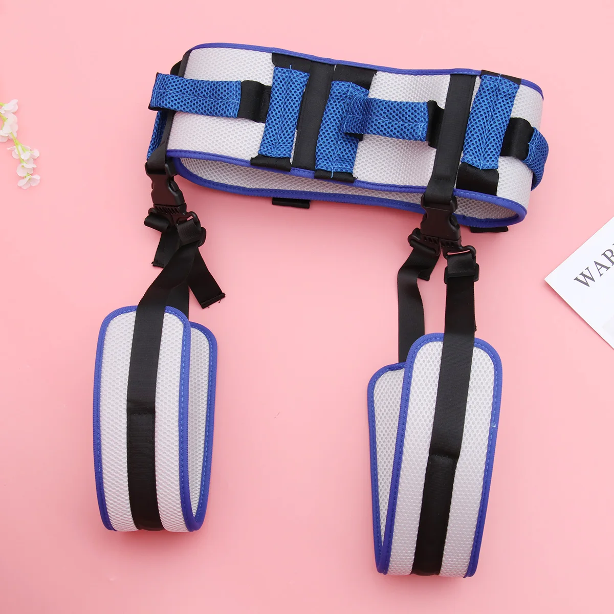 ceinture-auxiliaire-de-reeducation-bleue-membre-inferieur-equipement-d'entrainement-sur-pied-assistant-dispositif-d'entrainement-de-reeducation