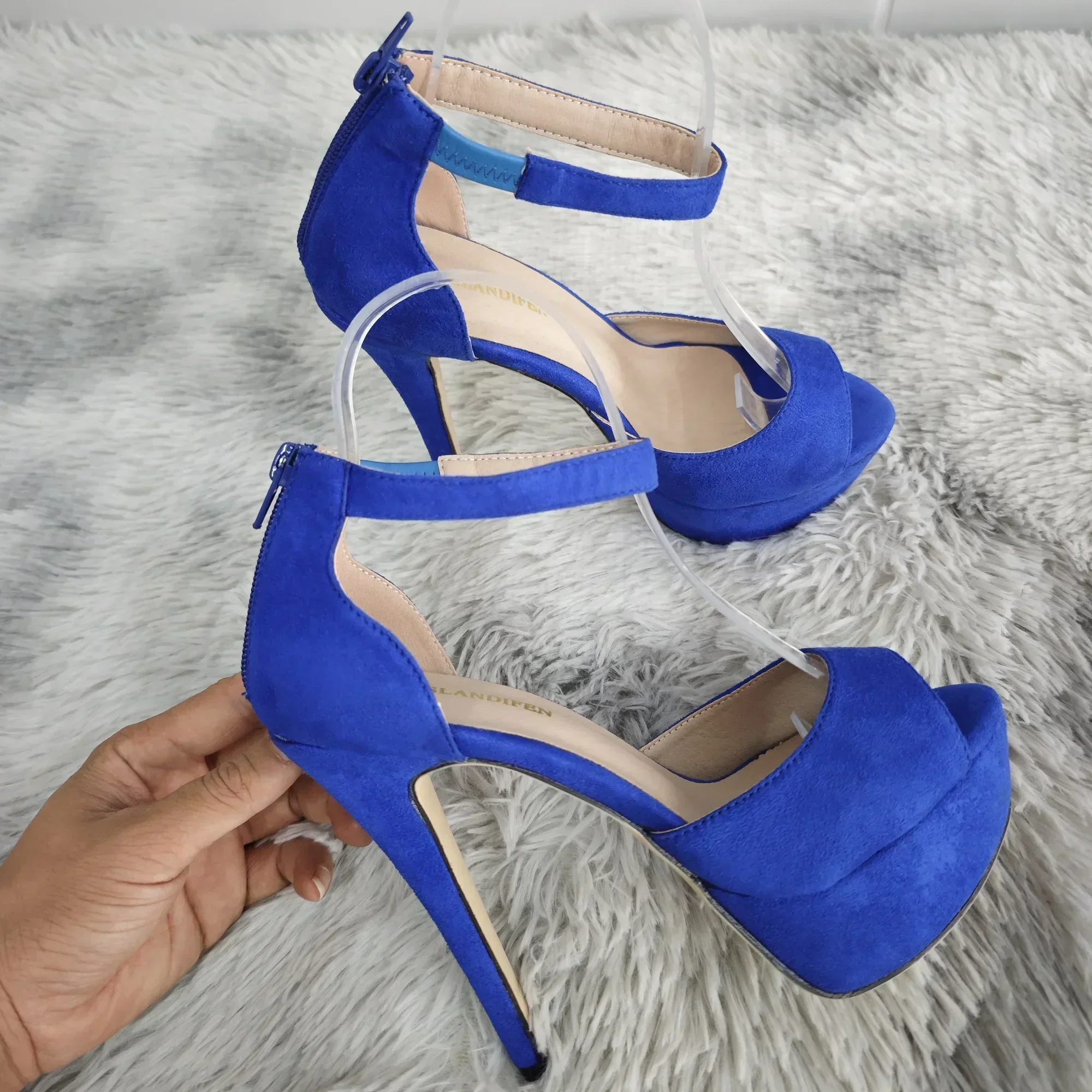 Frauen Sandalen Sommer Sexy Pumps Zipper Stripper Pole Dance Plattform High Heels Peep Toe Stiletto Party Kleid Hochzeit Schuhe