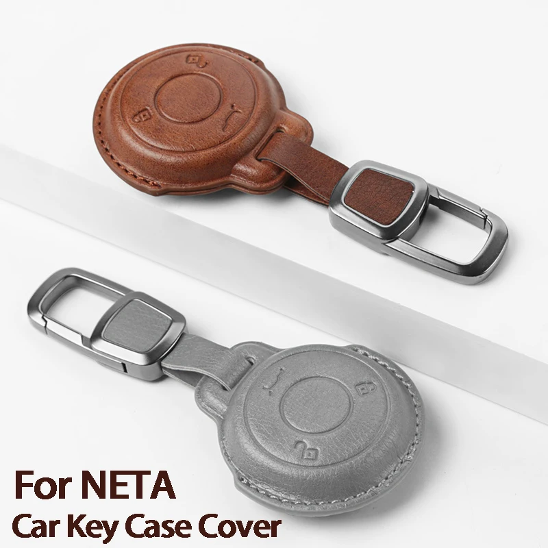

Leather Car Key Case Cover For NETA S L X Nezh V NETA AYA NETA GT Car Remote Key Case Shell Protecter Cover Case