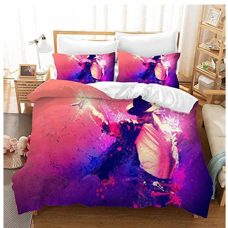 

2014 Michael Jackson Bedding Set Single Twin Full Queen King Size Musical genius Bed Set Teenager Bedroom Duvetcover Sets 011