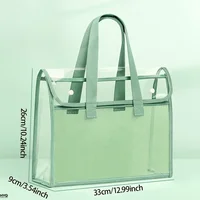 1 dossier portable transparent imperméable de grande capacité, sac de rangement de fichiers extensible, sac de classement auto-adhésif en PVC pour 5