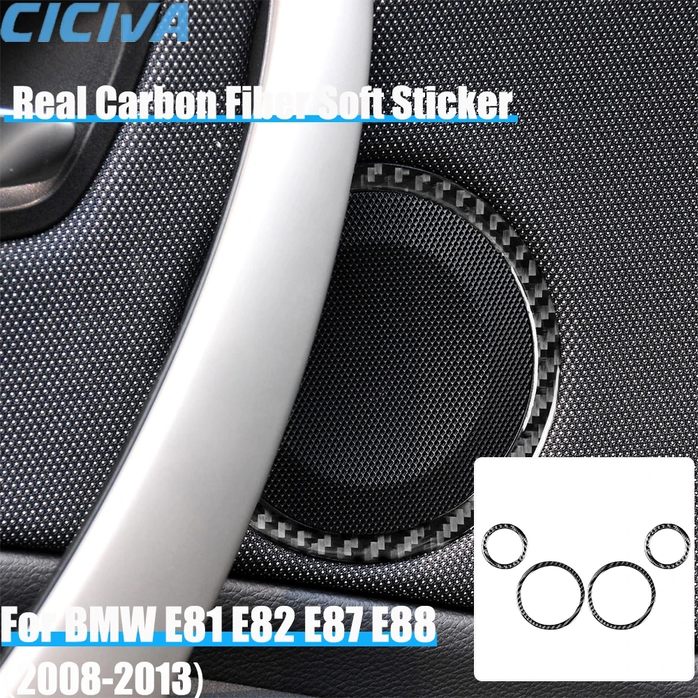 

Carbon Fiber Car Accessories Rear Door Speaker Cover Soft Sticker For BMW E81 E82 E87 E88 1 Series 2008 2009 2010 2011 2012 2013