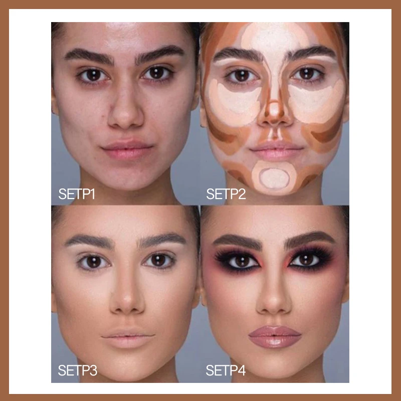 Alta Qualidade Profissional Maquiagem Base Creme Foundation para Rosto Corretivo Contorno para Rosto Bronzer Beleza Cosméticos Femininos