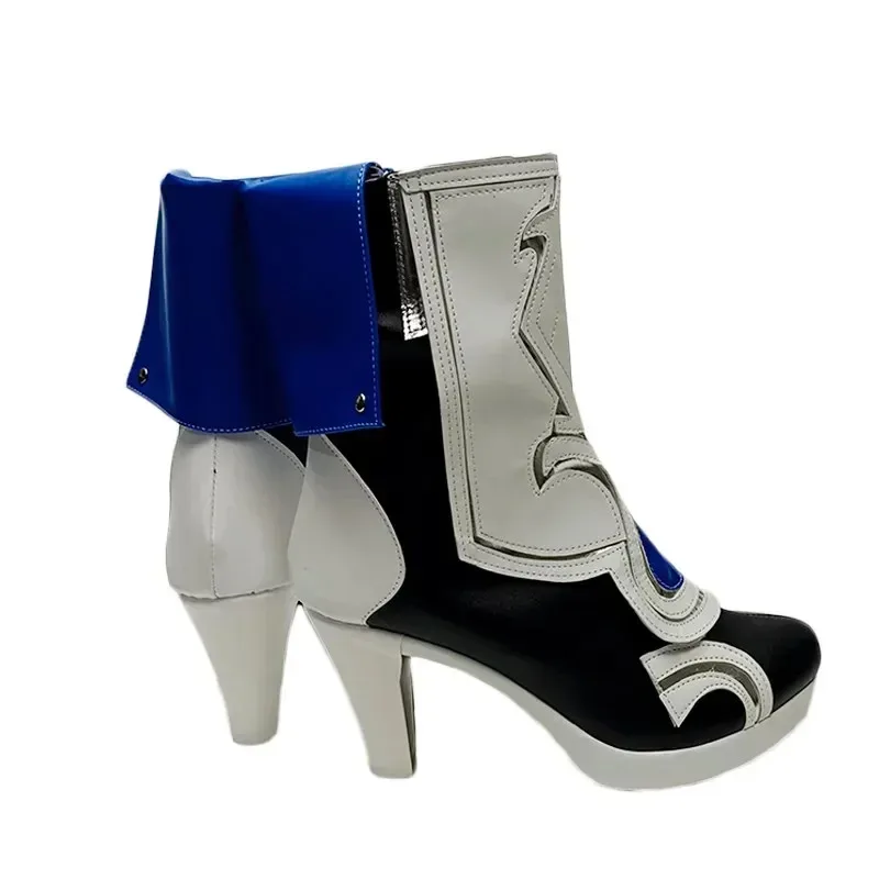 

2025 RealCos Game Honkai Impact 3 Bronya Zaychik Cosplay Shoes Boot Custome Made Leather High Heel Halloween Party Woman Girl