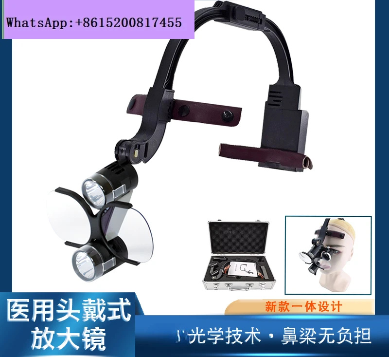 Medical head-mounted magnifying glass with headlamp  technology orthopedics  high definition surgical examination