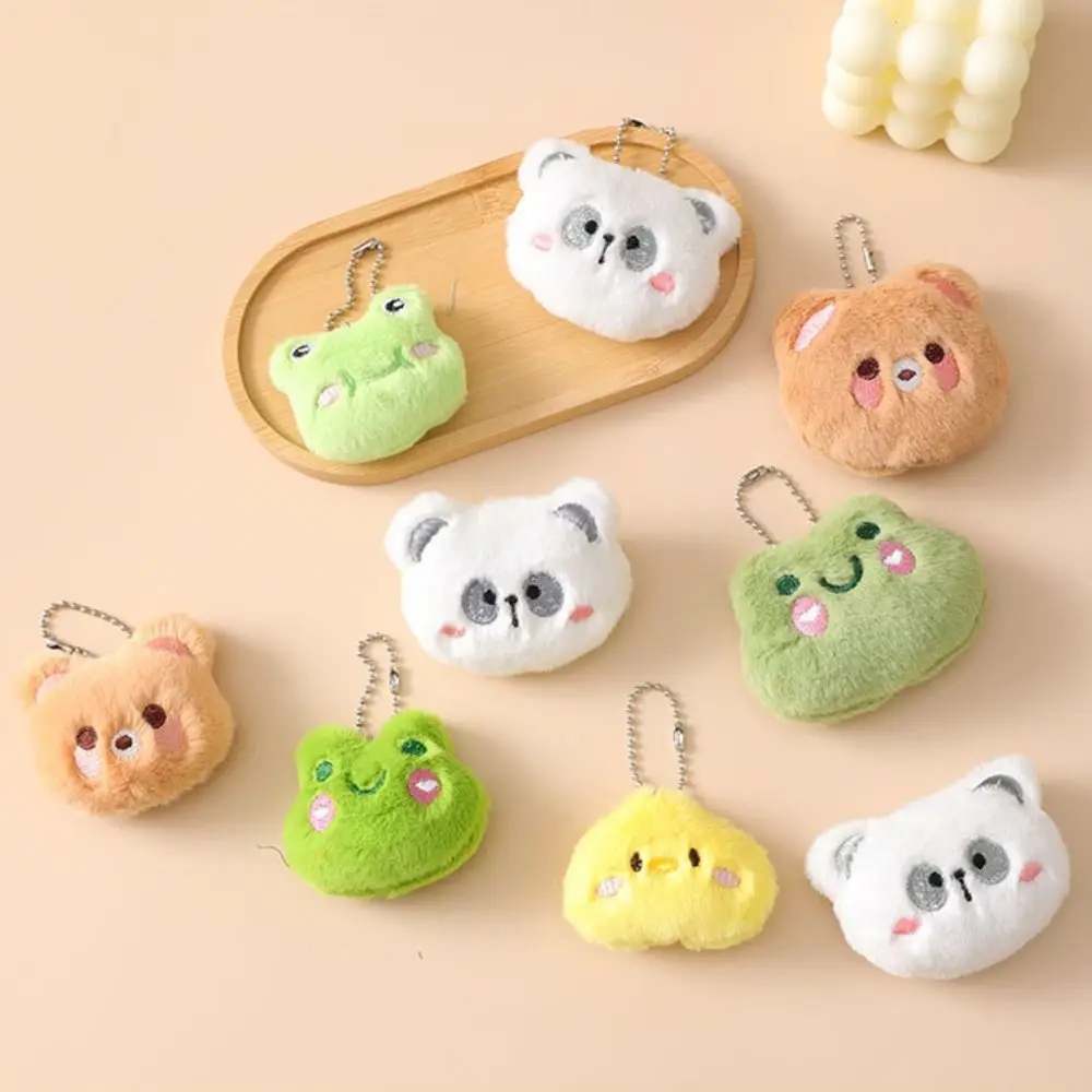 أفخم الكرتون محشوة أفخم قلادة لعبة محشوة الأبيض الوردي الأخضر أرنب الضفدع دمية على ظهره قلادة الحلي أكياس قلادة ديكور