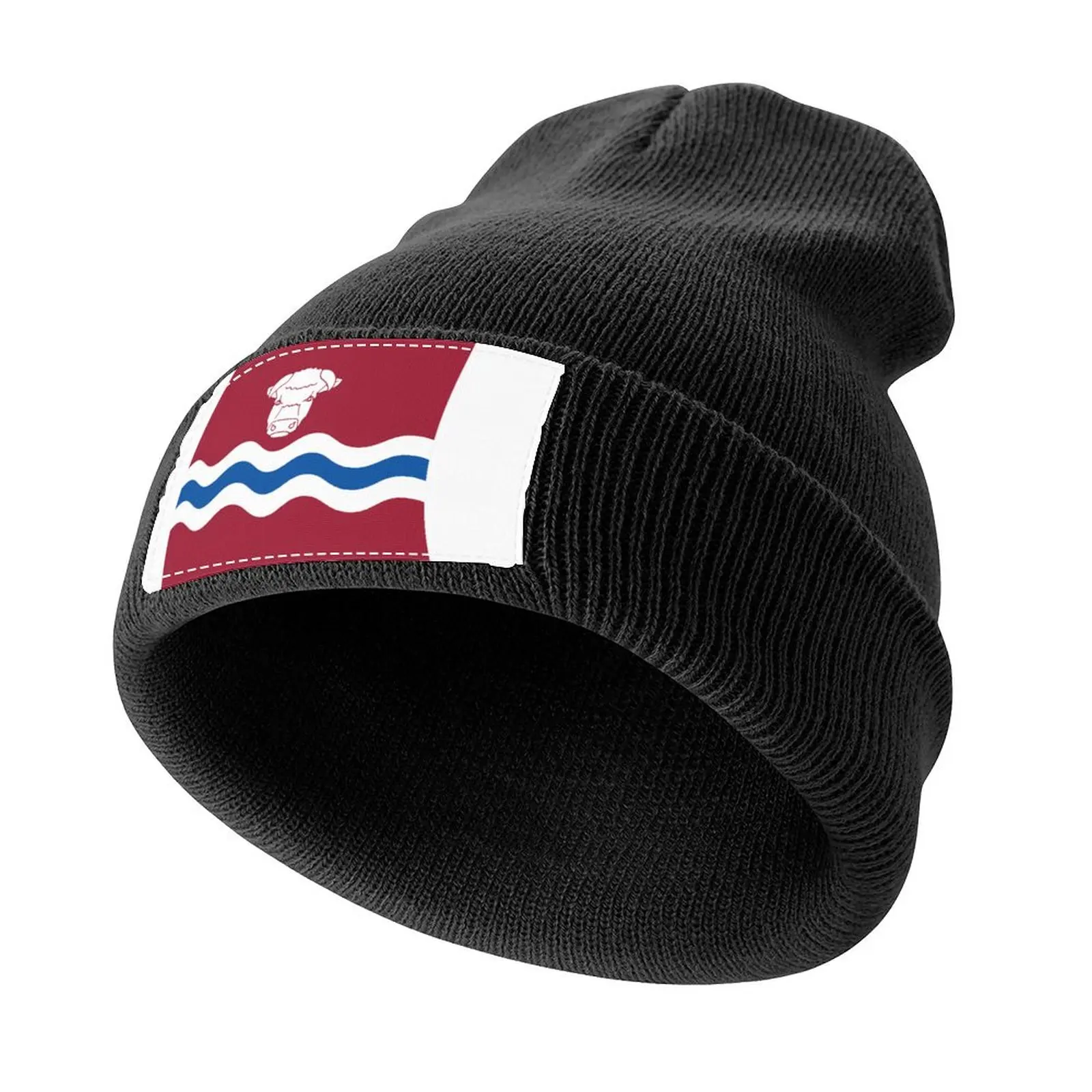 Herefordshire County Flag Knitted Cap Luxury Brand Military Tactical Cap Men's Women's