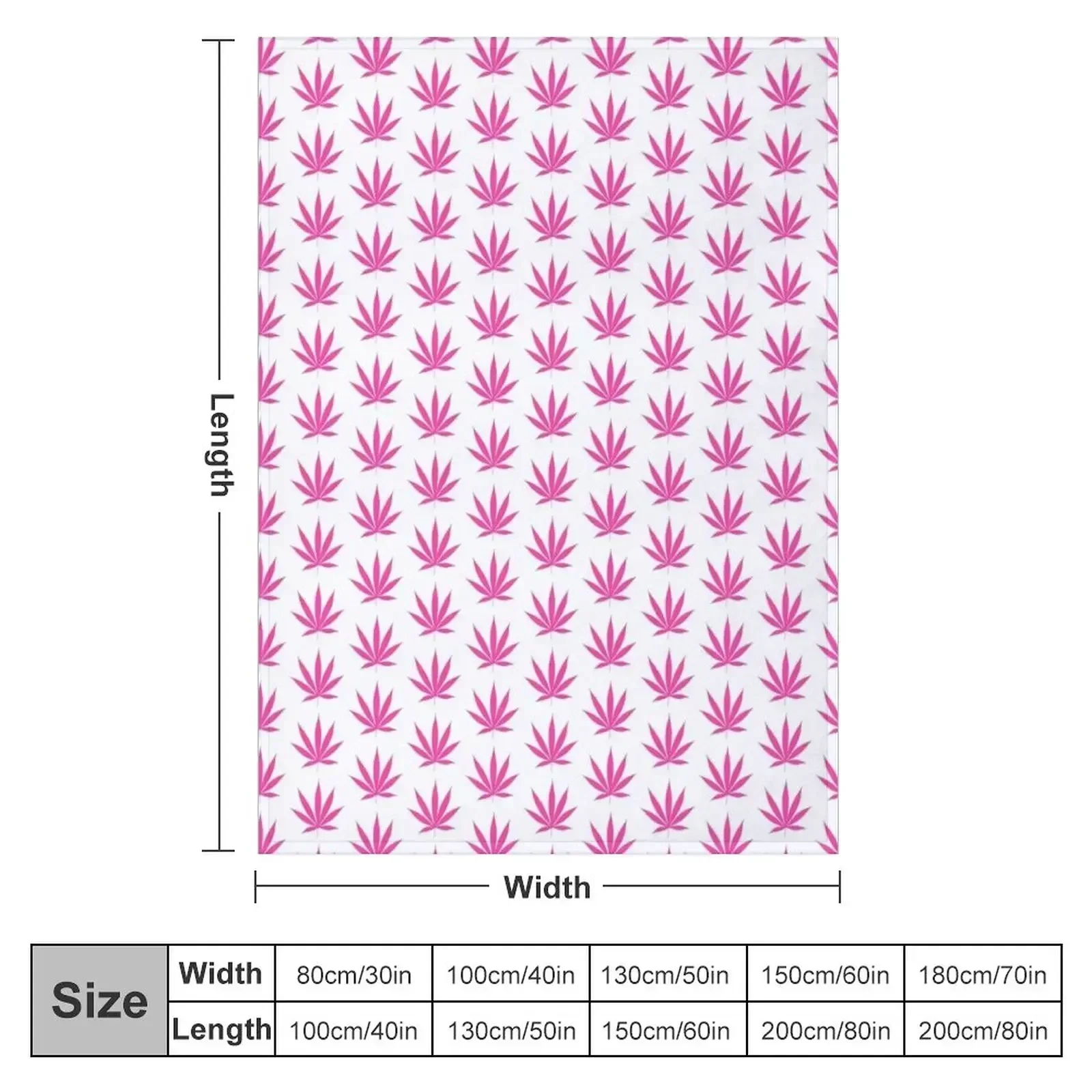 pink weed Throw Blanket couch cozy soft plush fuzzy picnic outdoor blanket