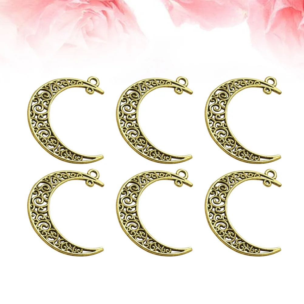 

20Pcs DIY Jewelry Making Moon Pendants Charms Alloy Necklace Bracelet Accessory Golden Alloy Pendant Charm DIY Pendant Charms