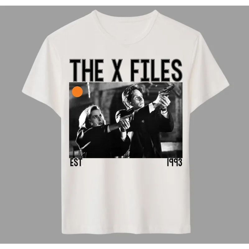 Summer unisex Loose and Breathable cotton T-shirt Top American TV T-shirt The X Files TV Series