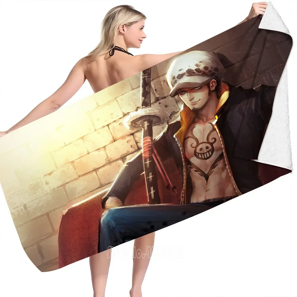 Anime Law One Piece Doccia Asciugamani da spiaggia Asciugamano da bagno Panno in microfibra 3D Stampato digitale Bambino Bambino Regalo per bambini