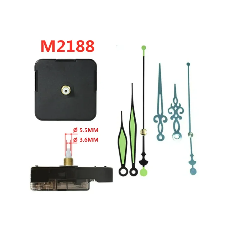 

Multiple styles DIY Quartz Clock Movement Mechanism M2188 Clock Hands Wall Repair Tools Parts Silent Kit Set metal needles