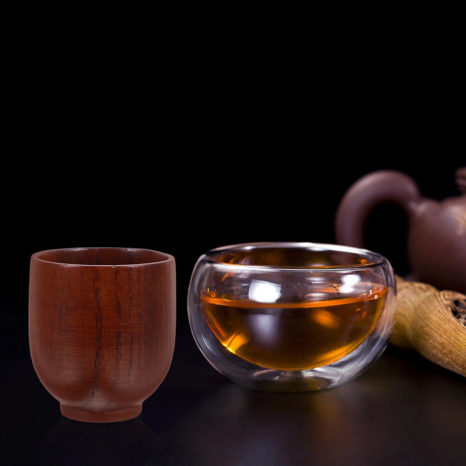 

2 шт. деревянный кубок многоразовая чашка из натурального дерева с широким горлышком, кружка для питья чая и воды для кемпинга, деревянный кубок