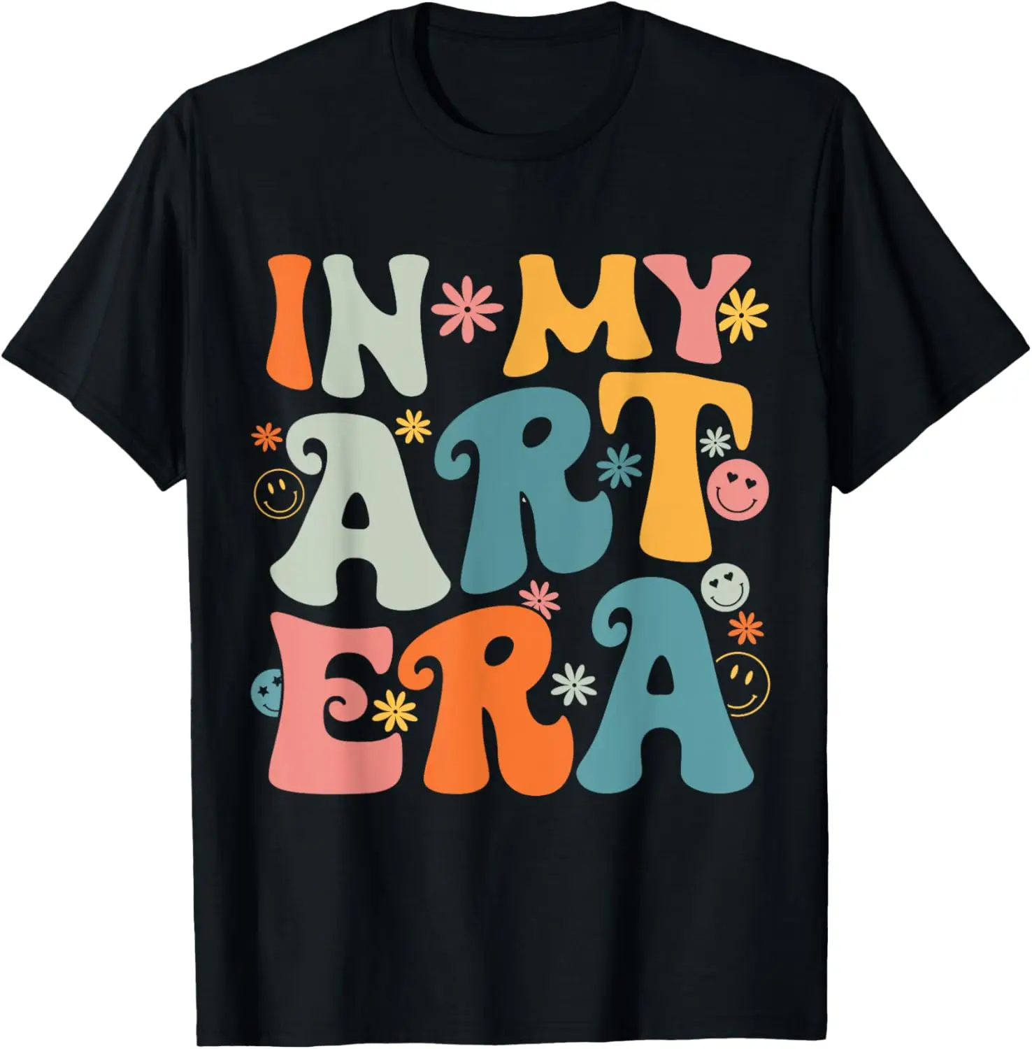 Groovy Flower In My Art Era, Retro Vintage Artists Women T-Shirt