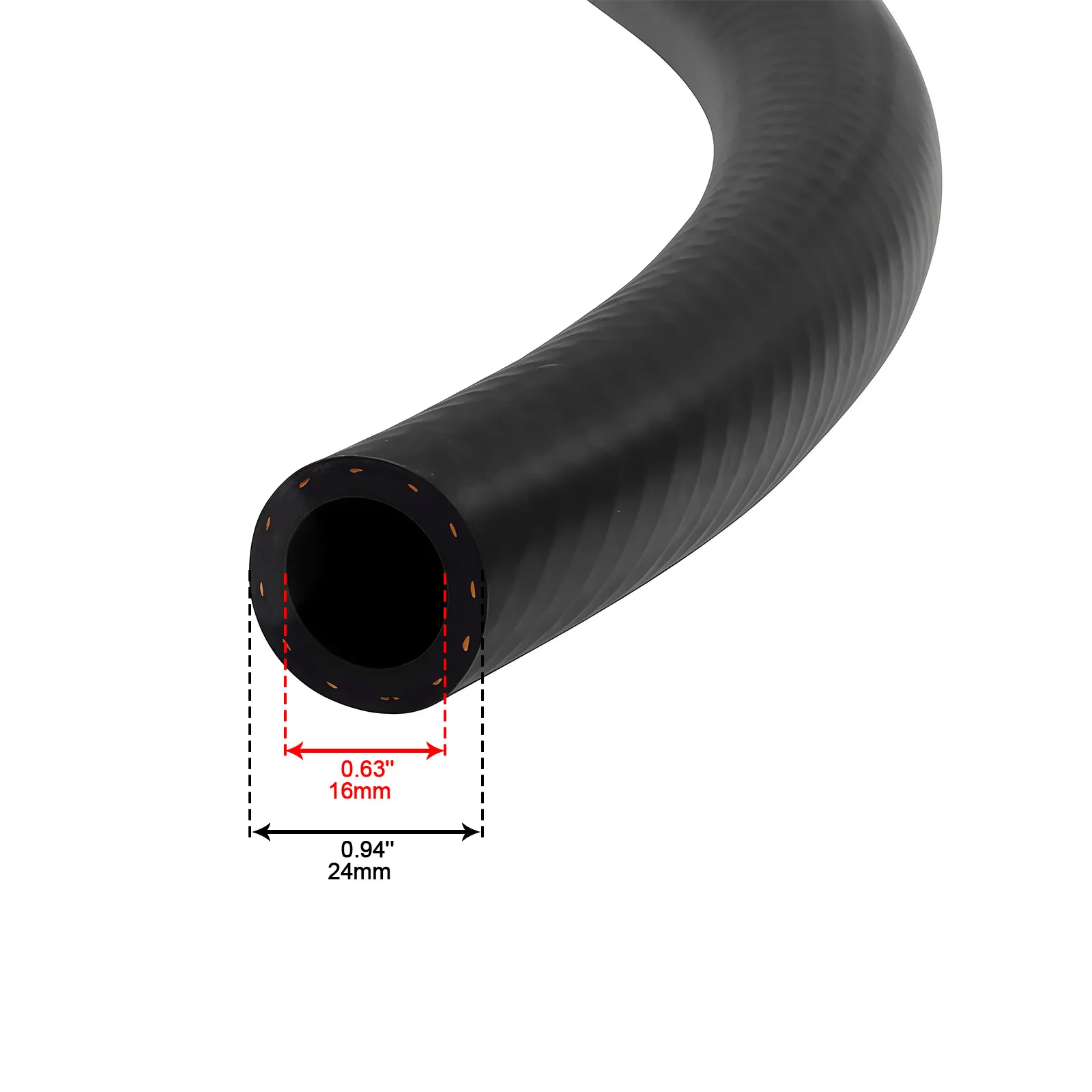 1 metro # 6 # 8 # 10 # Tubo flessibile per climatizzatore 12R12 R134a a parete sottile in nylon con barriera, per gas refrigerante e sistema di condizionamento