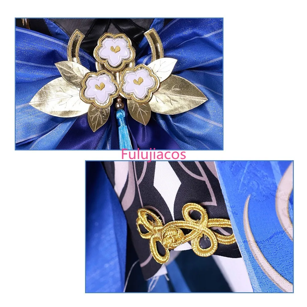 Fulujiacos Ganyu lanterne Rite Cosplay Costume femme robe Halloween