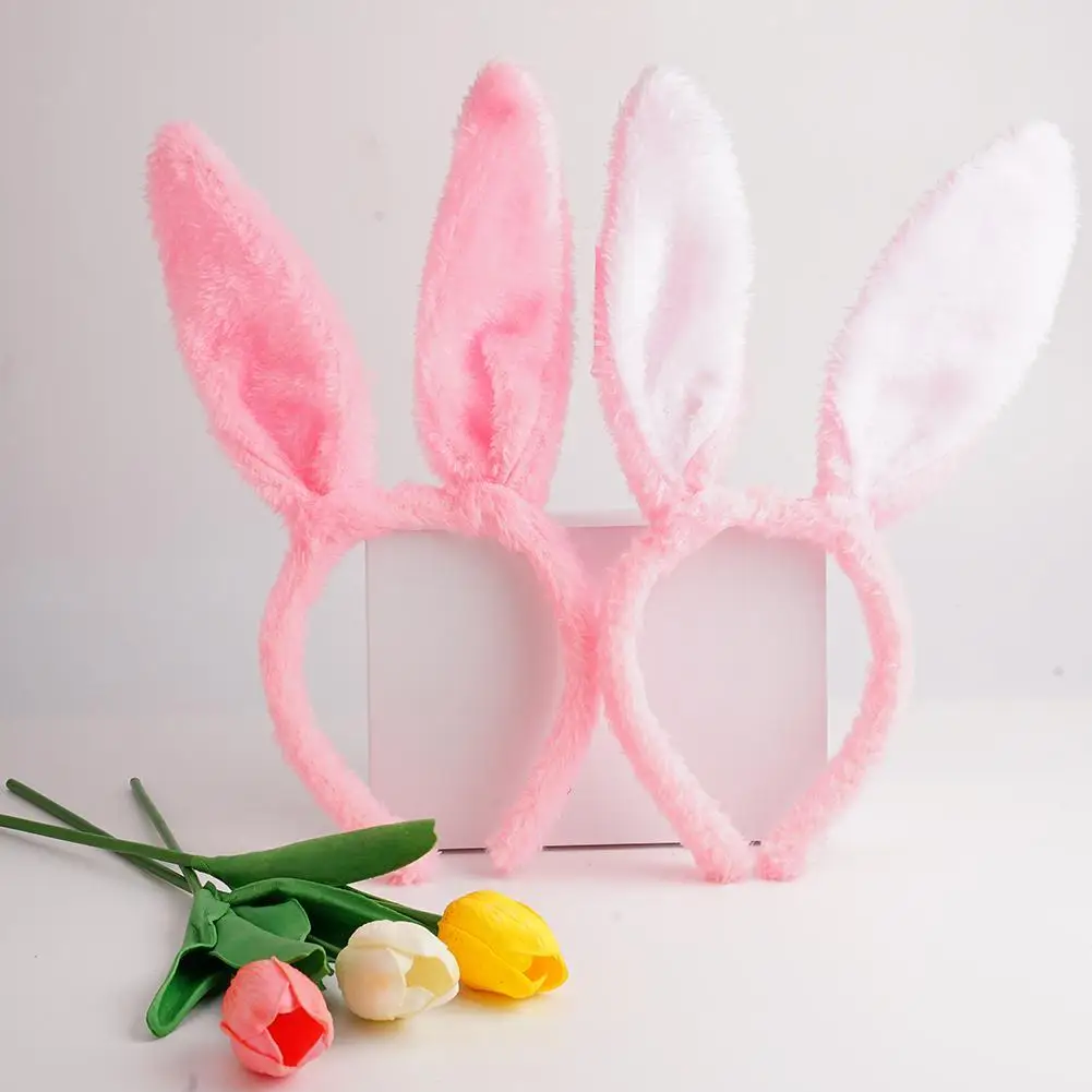 

Sweet Cartoon Easter Plush Rabbit Ear Headband Cute Long Rabbit Ear Easter Decor Bunny Hairband Anime Cosplay Hair Accessories
