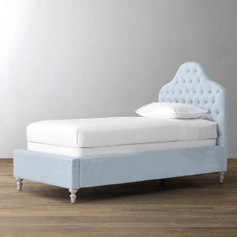 American light luxury fabric bed Nordic modern simple double bed Master bedroom simple modern 1.5 meters children's bed spot