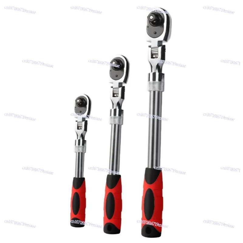 

Telescopic ratchet wrench 72 teeth large, medium and small fly extended handle quick wrench auto repair sleeve wrench