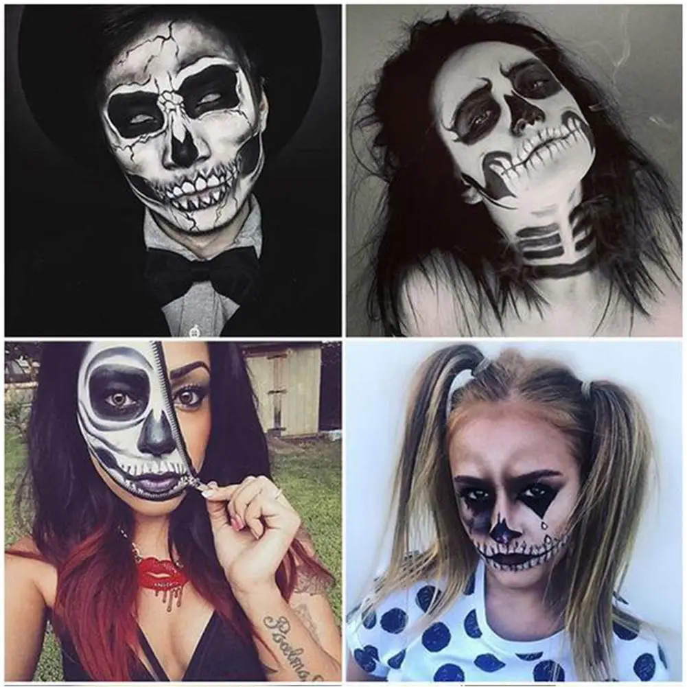 White Makeup Foundation Cream Concealer Cosplay White Zombie Face Halloween Face Body Paint Waterproof Make-Up Cream