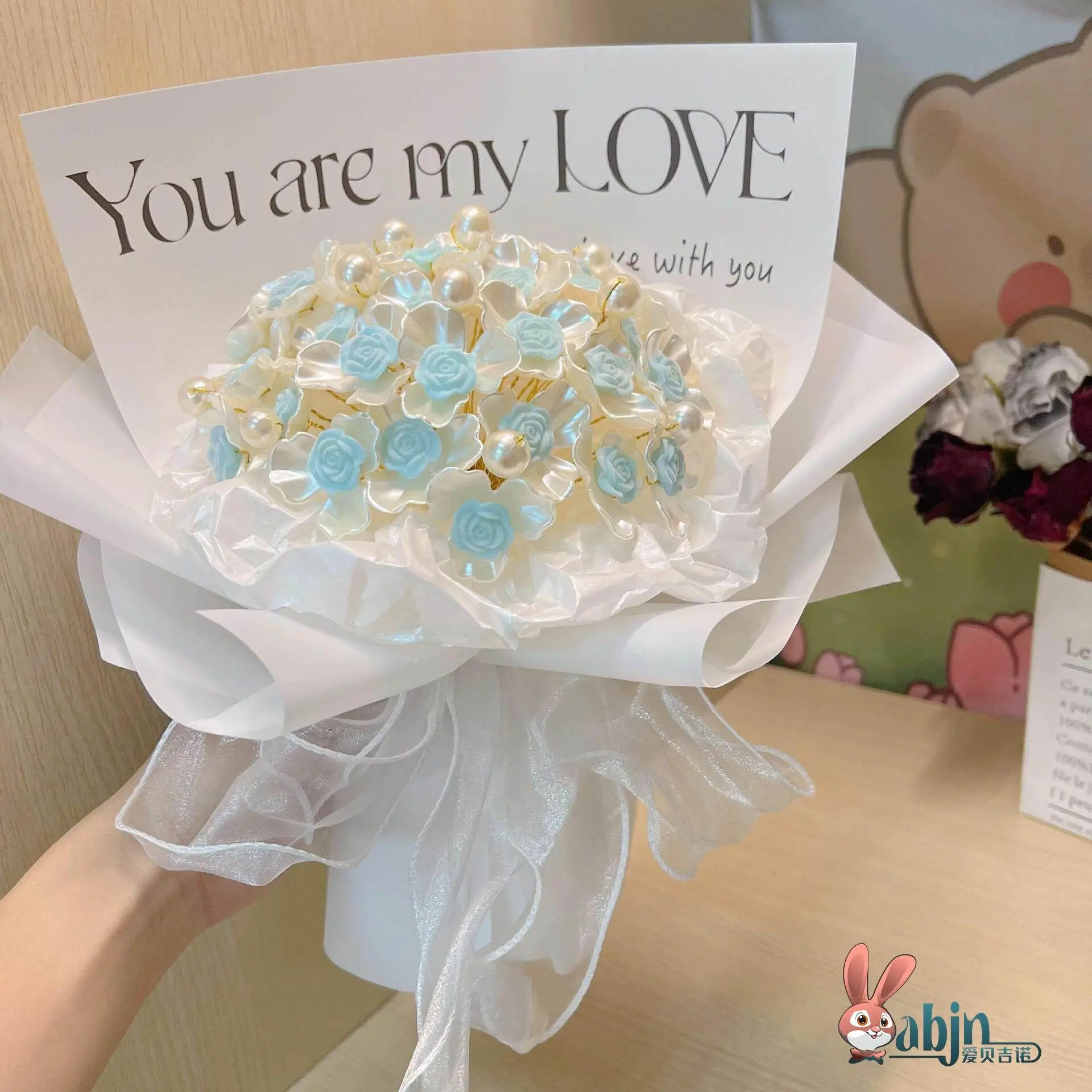diy-ハンドヘルド永遠のバラの花束ガールフレンドへの小さなギフトクリスマス誕生日シミュレーションフラワーアレンジメント家の装飾