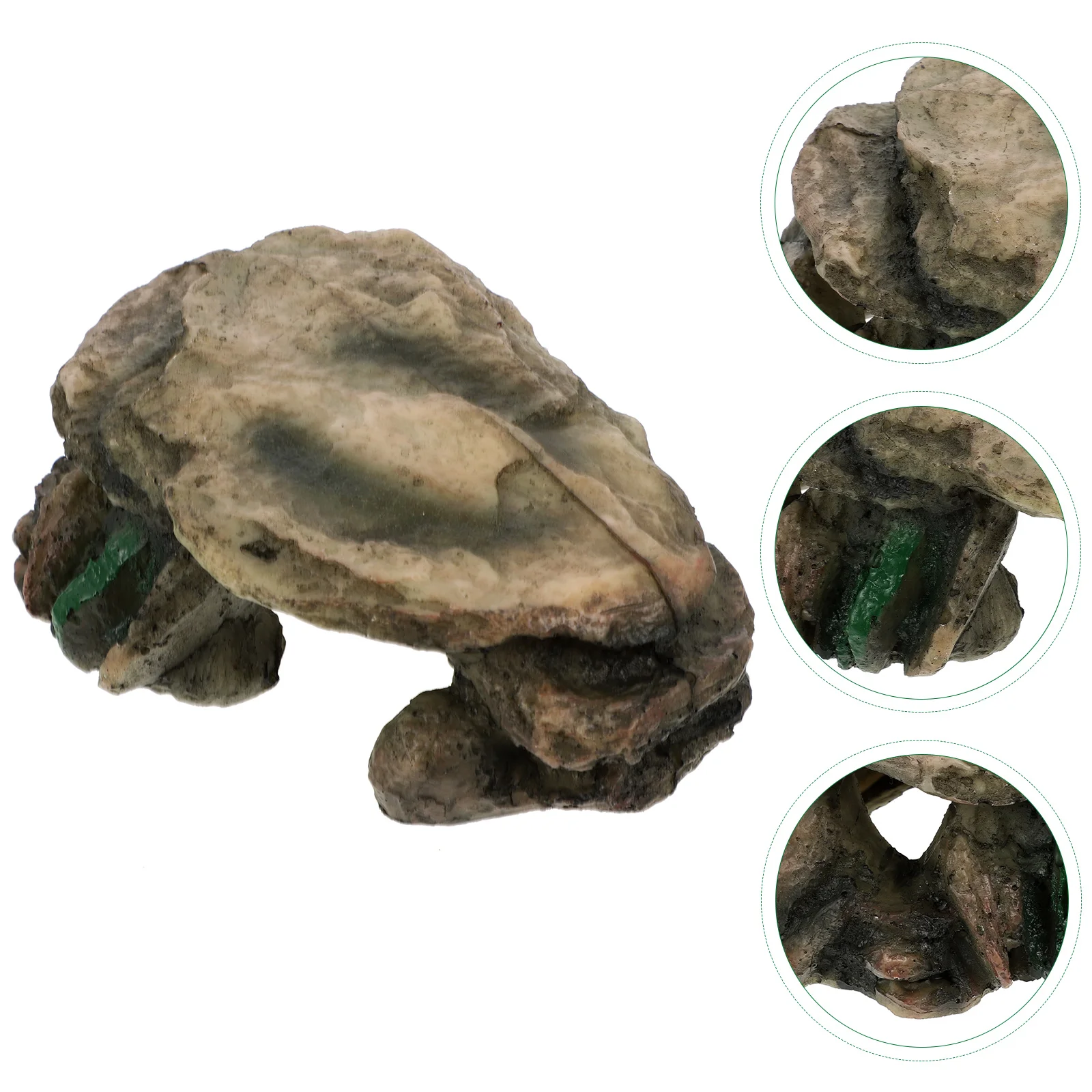 

Turtle Terrace Climbing Cave Frogs Hermit Reptile Rest Habitat Artificial Gecko Shelter Aldult Fish Tank Ornament Spider