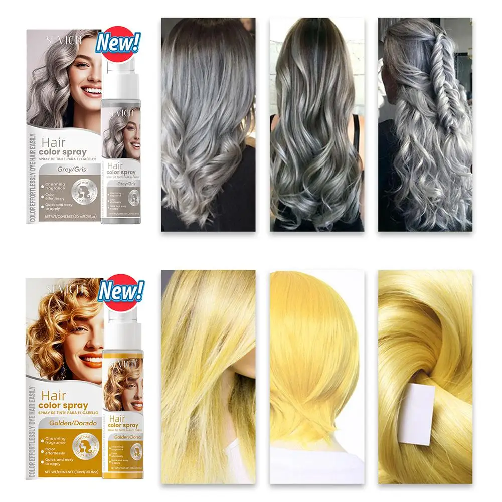 2025 جديد لون الشعر رذاذ 8 ألوان المتاح لجميع القديسين تأثيري حفلة لون الشعر المؤقت الأرجواني يمكن أن تغطي الشعر الأبيض #6