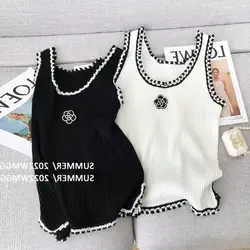 Casual Ladies Slim Solid Interior Lapping Summer Sleeveless Pullovers New O-neck Tops Sexy Undercoat Camisole Women's Clothing