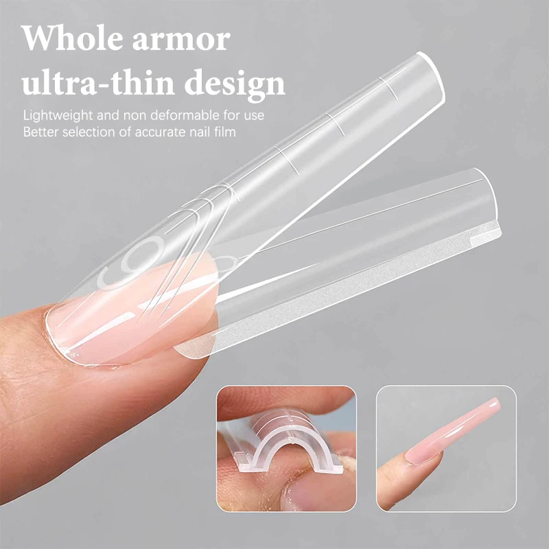 【Peace】Sandwich Dual Nail Forms 280 Stück 14 Größenverlängerungen – Dual Forms Sarg Mandel Nagelformen Top Mold Bottom Mold