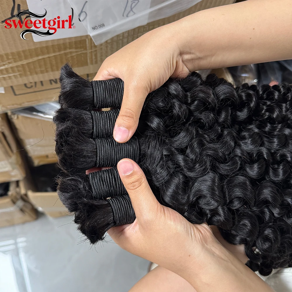12A Bulk Braiding Wasserwellen – Water Wave Bulk Human Hair For Braiding Bewertung und Preis