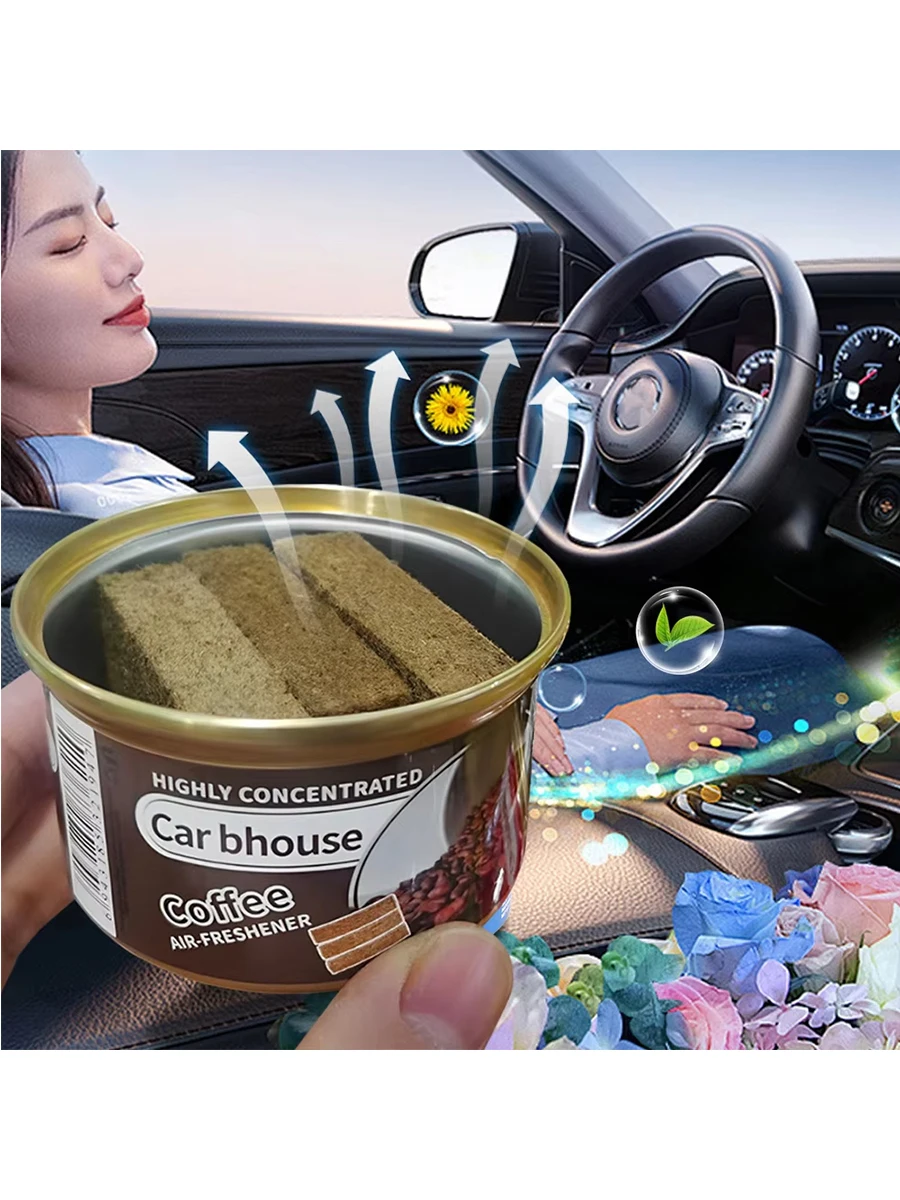 High-end Car Aroma Diffuser, Small Wooden Fragrance Canister, Car Perfume, Car Balm, Car Ornament