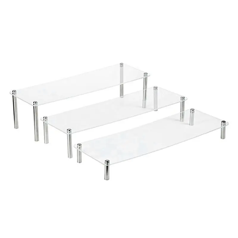 

AEE4-3 шт., лестница, акриловая подставка для кексов, ручная кукольная подставка для ювелирных изделий, прозрачная косметическая подставка, прозрачная