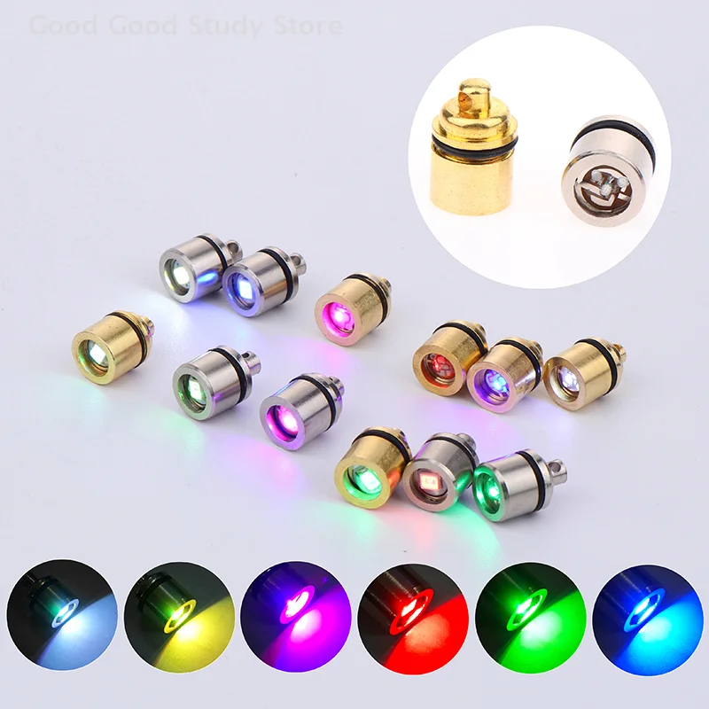 2Pcs Mini LED Light Key Chain Luminated Keyring Pendant Colorful Mini Electronic Light Keyring Flashlight Lamp Keychain